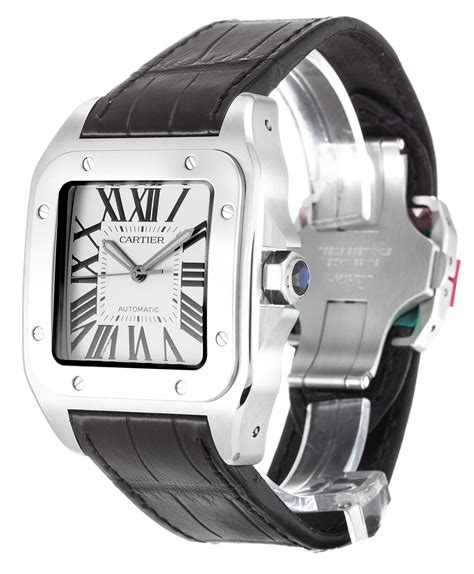 cartier santos 100 replica ebay|pre owned cartier santos 100.